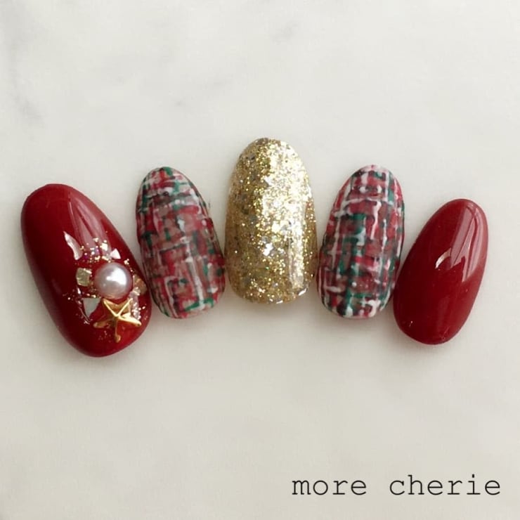 ツイードクリスマス Nail More Cherie ネイルモアシェリー のネイルデザイン ネイル まつげサロンを予約するなら楽天ビューティ ツイードクリスマス Nail More Cherie ネイルモアシェリー のネイルデザイン ネイル まつげサロンを予約するなら楽天ビューティ