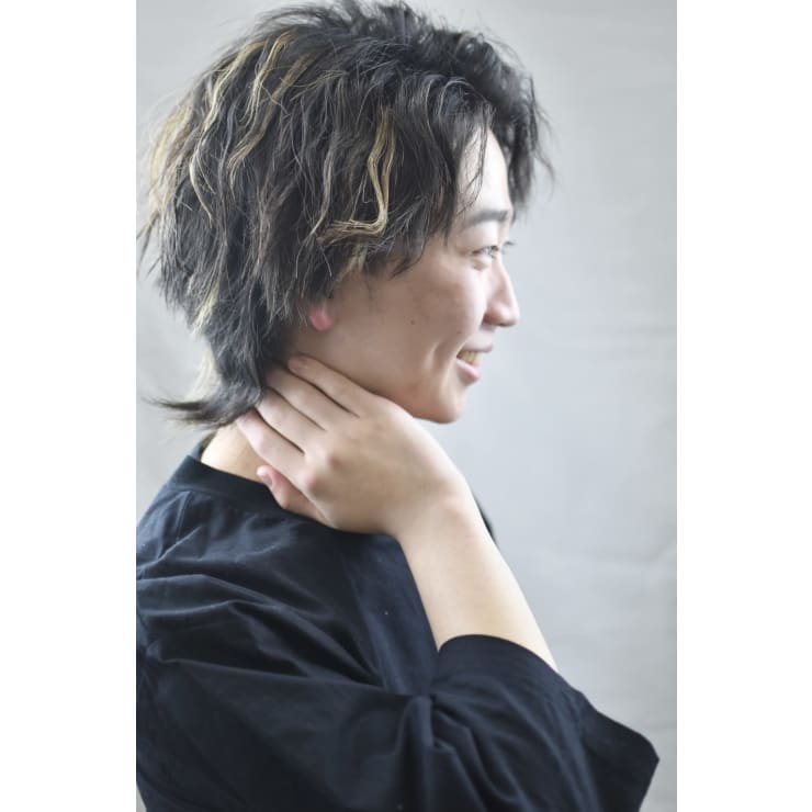 金メッシュ マッシュウルフ ソフトツイストパーマ メンズヘアサロン Les Garcons 仙台店 メンズヘアサロン レ ギャルソン センダイテン のヘアスタイル 美容院 美容室を予約するなら楽天ビューティ