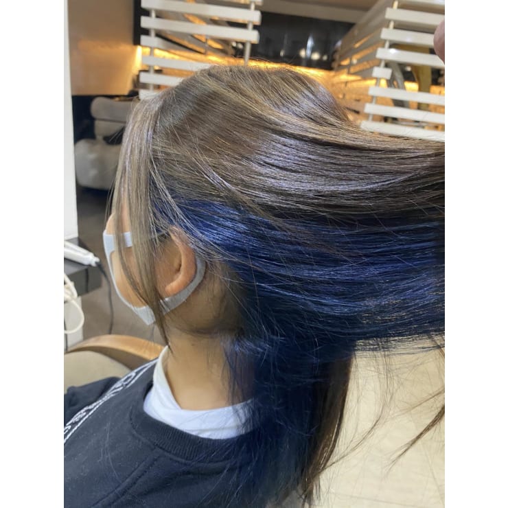 インナーカラー ブルー Le Jardin 町田店 ルジャルダン のヘアスタイル 美容院 美容室を予約するなら楽天ビューティ
