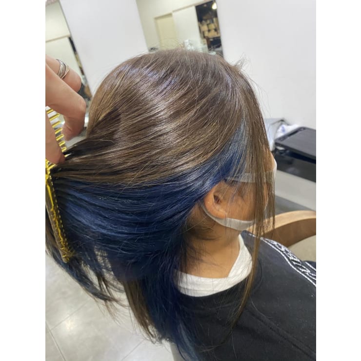 インナーカラー ブルー Le Jardin 町田店 ルジャルダン のヘアスタイル 美容院 美容室を予約するなら楽天ビューティ