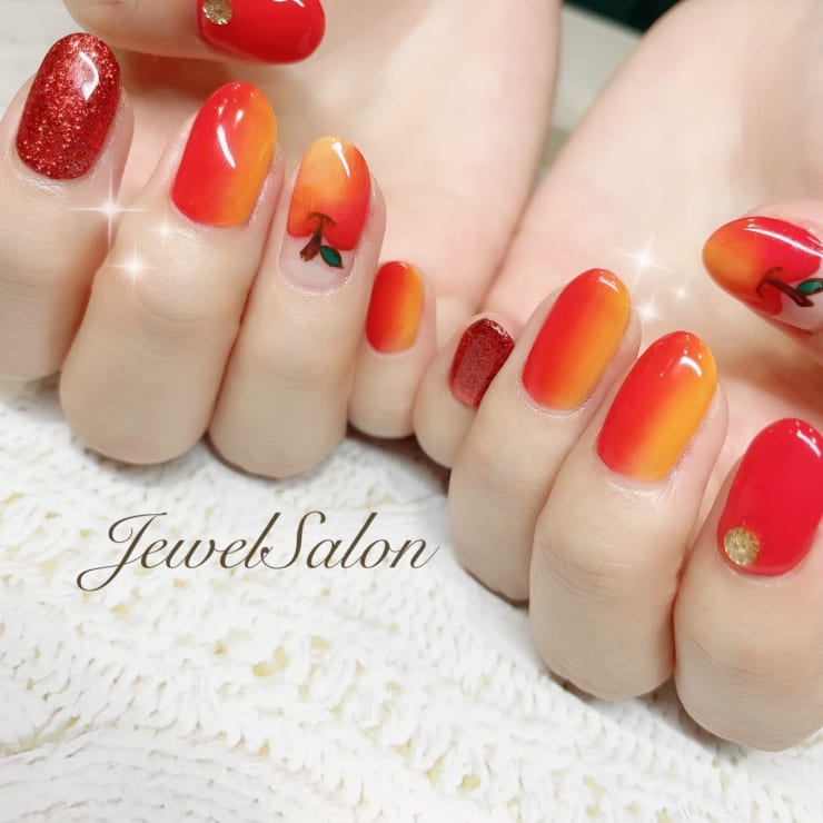 りんごネイル Jewel Salon ネイルサロン ジュエルサロン のネイルデザイン ネイル まつげサロンを予約するなら楽天ビューティ