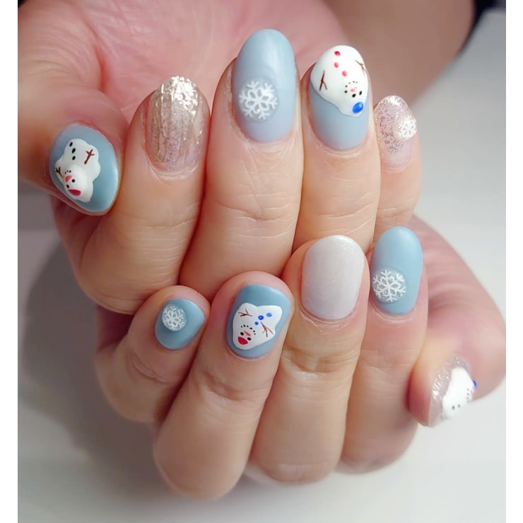 ジェル とろける雪だるまネイル Champs Bilec Nail Salon シャンビレック のネイルデザイン ネイル まつげサロンを予約するなら楽天ビューティ