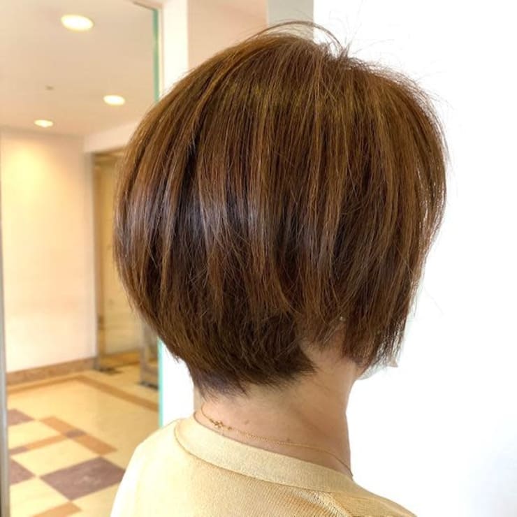 脱白髪染め シルキーベージュ３０代４０代50代女性にオススメ La Sente Aja 川西 ラシェンテエイジア のヘアスタイル 美容院 美容室を予約するなら楽天ビューティ
