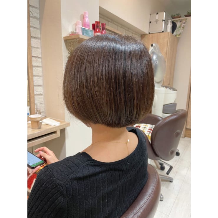 Ayung銀座 ミニボブ マッシュショート Hair Lounge Ayung ヘアラウンジアユン のヘアスタイル 美容院 美容室を予約するなら楽天ビューティ