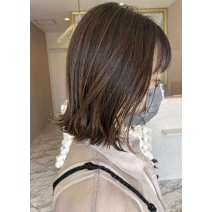 リュドール 小林 小顔ミディアム外ハネレイヤーボブ 全席個室型美容室 Rue D Or 可児店 ゼンセキコシツガタビヨウシツリュドール カニテン のヘアスタイル 美容院 美容室を予約するなら楽天ビューティ
