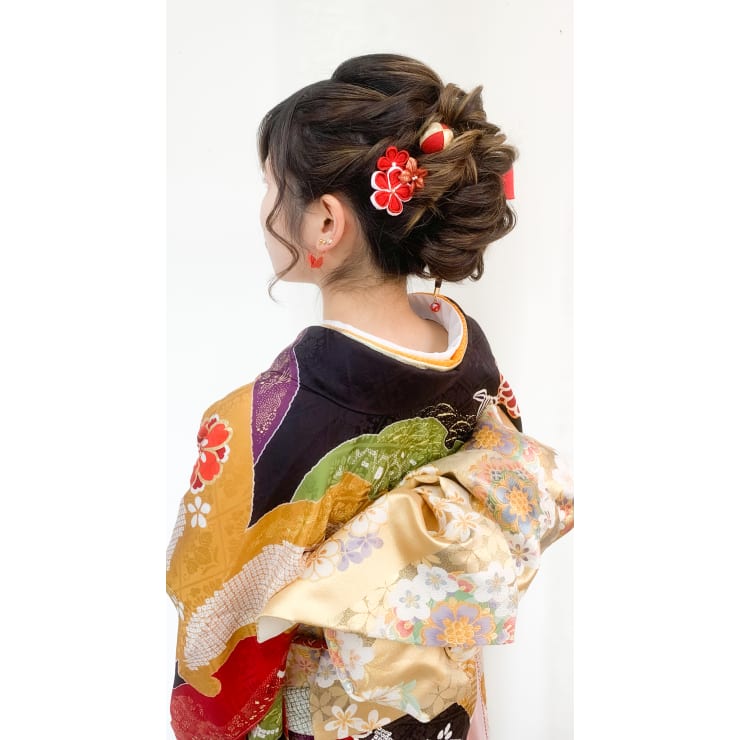 振袖着付けヘアセット Hair Salon Lashic らしく ヘアーサロンラシク のヘアスタイル 美容院 美容室を予約するなら楽天ビューティ