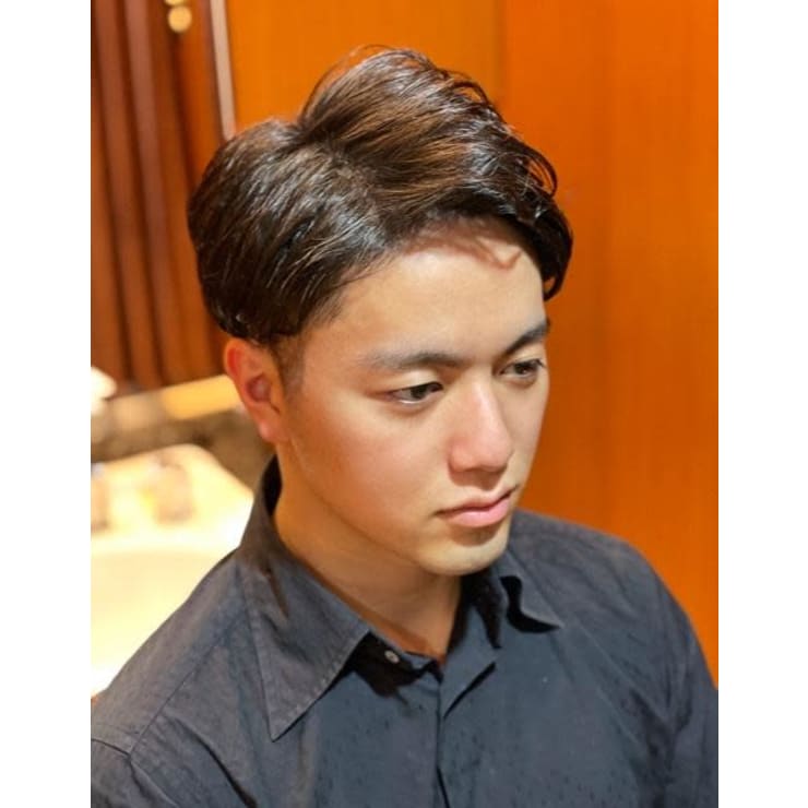 銀座ビジネスヘア メンズパーマ 七三 ヘアーモードキクチ 銀座店 ヘアーモードキクチ のヘアスタイル 美容院 美容室を予約するなら楽天ビューティ