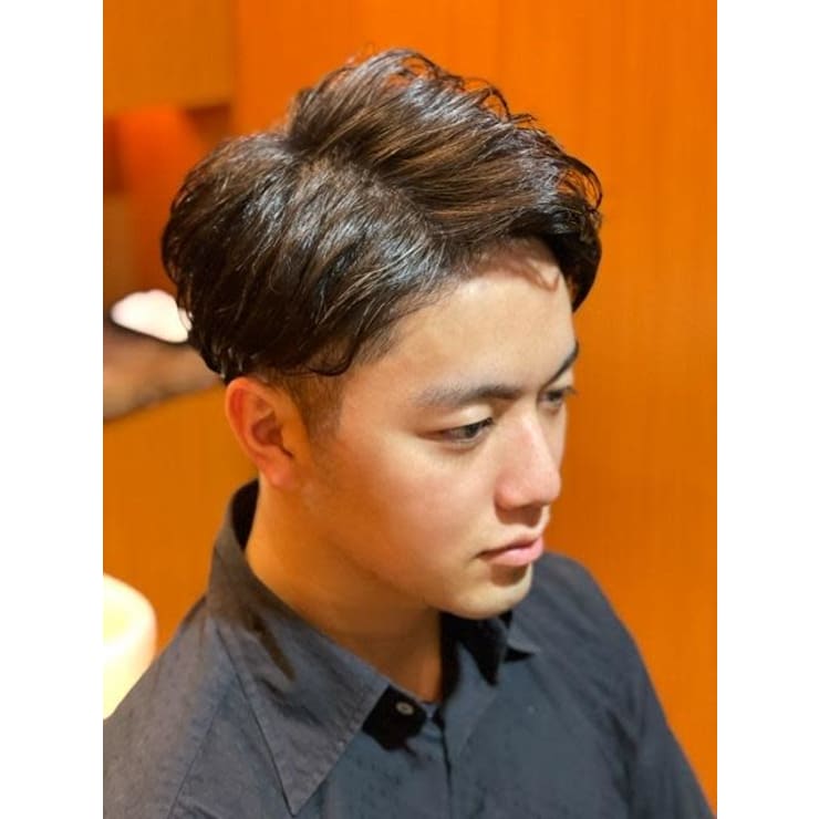 銀座ビジネスヘア メンズパーマ 七三 ヘアーモードキクチ 銀座店 ヘアーモードキクチ のヘアスタイル 美容院 美容室を予約するなら楽天ビューティ