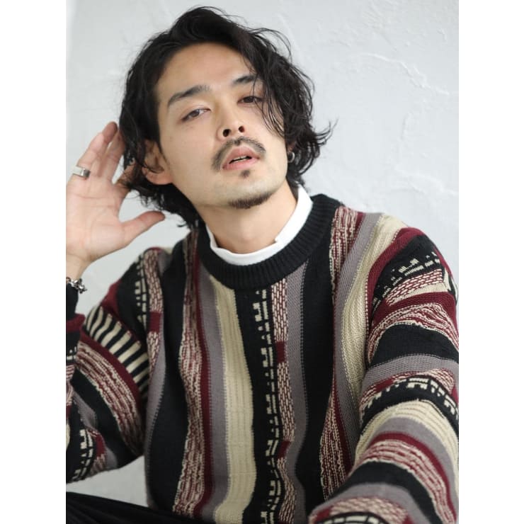 メンズミディアム センターパート スパイラルパーマ Pinot Men S ピノ メンズ のヘアスタイル 美容院 美容室を予約するなら楽天ビューティ