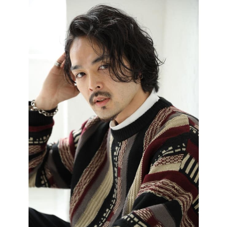 メンズミディアム センターパート スパイラルパーマ Pinot Men S ピノ メンズ のヘアスタイル 美容院 美容室を予約するなら楽天ビューティ