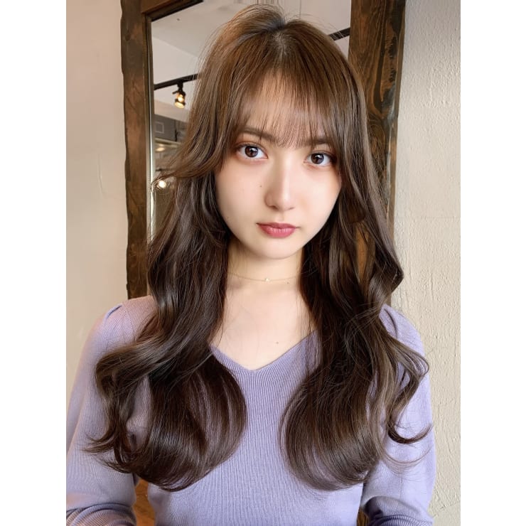 2wayバング 韓国風 グレージュ Rima リマ のヘアスタイル 美容院 美容室を予約するなら楽天ビューティ
