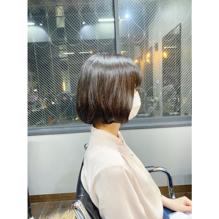 恵比寿 黒髪ボブ 大人女性 デジタルパーマ Hair Make Egerie ヘアアンドメイクエジェリ のヘアスタイル 美容院 美容室を予約するなら楽天ビューティ