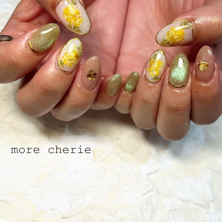 ミモザネイル Nail More Cherie ネイルモアシェリー のネイルデザイン ネイル まつげサロンを予約するなら楽天ビューティ