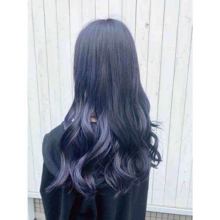 ダブルカラー ブルーパープル ネイビー ヘアカラー 透明感 Ohana オハナ のヘアスタイル 美容院 美容室を予約するなら楽天ビューティ