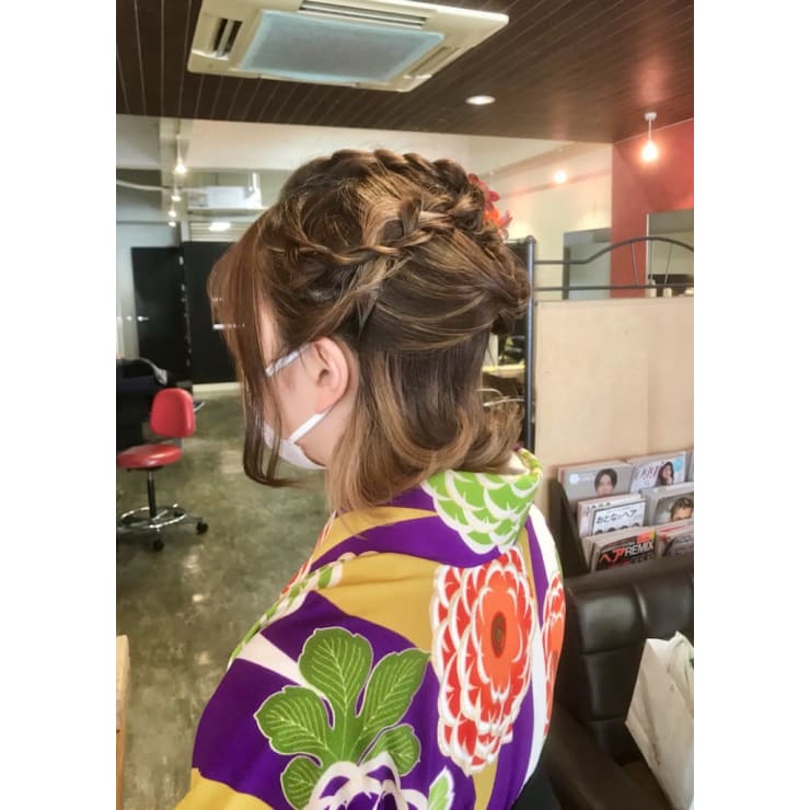 卒業式 袴ショートヘアー編み込みアレンジスタイル Ability Hair アビリティヘアー のヘアスタイル 美容院 美容室を予約するなら楽天ビューティ