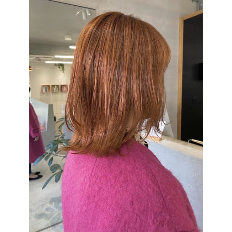 レイヤーボブ 艶カラー ミディアムレイヤー Nalu ナル のヘアスタイル 美容院 美容室を予約するなら楽天ビューティ