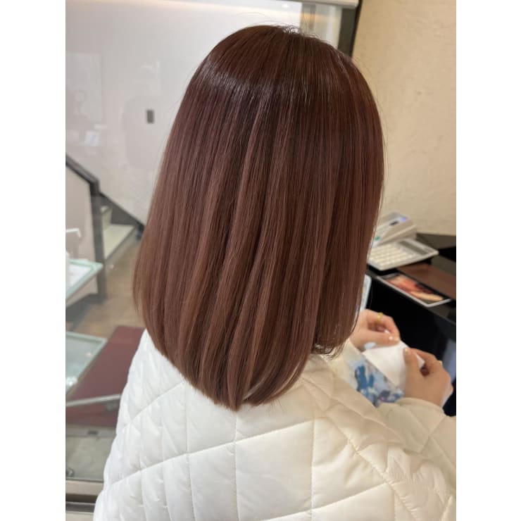 ピンクベージュミルクティーピンク9071 Prize 池袋西口店 プライズ のヘアスタイル 美容院 美容室を予約するなら楽天ビューティ