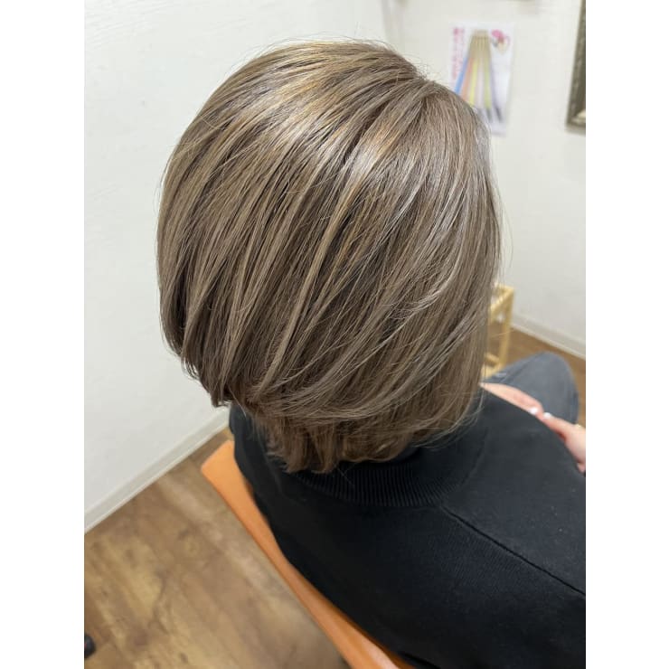白髪ぼかしハイトーンカラー30代40代¥15400 | prize Iris 池袋