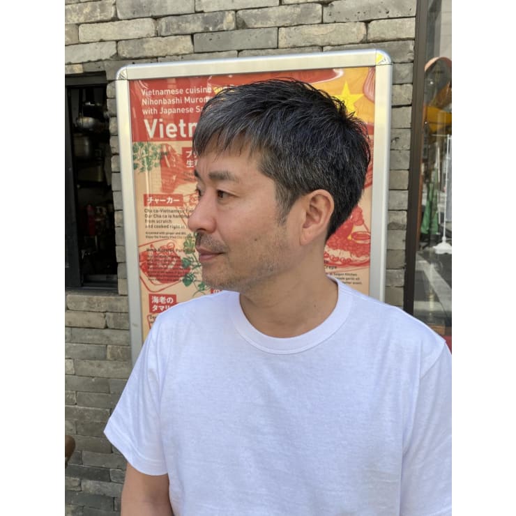 日本橋40代50代男性髪型 ビジネスラフナチュラルショート ドルクス日本橋 ドルクス ニホンバシ のヘアスタイル 美容院 美容室を予約するなら楽天ビューティ
