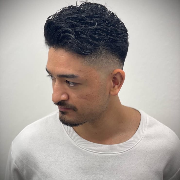 かき上げフェード 理容室 川崎 メンズ Hiro銀座 Hiro Ginza Barber Shop 川崎 ヒロギンザ バーバーショップ カワサキ のヘアスタイル 美容院 美容室を予約するなら楽天ビューティ