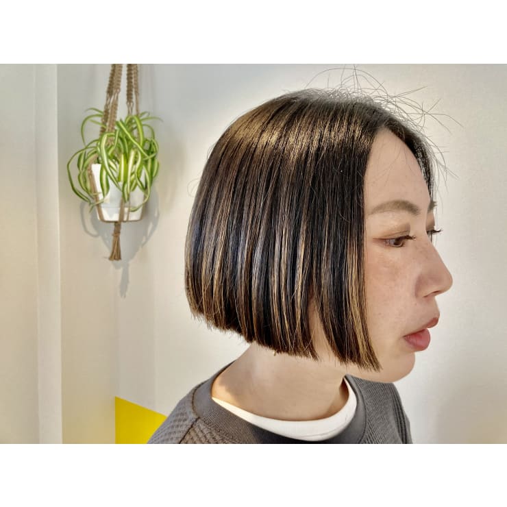 ストレートボブ＋デザインカラー | kii.hair&spaきぃ(キィヘアアンド