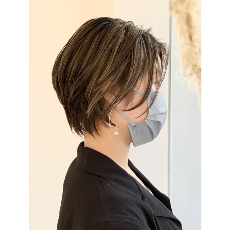 メッシュショートボブ Co Kyu 袋町 コキュウ フクロマチ のヘアスタイル 美容院 美容室を予約するなら楽天ビューティ