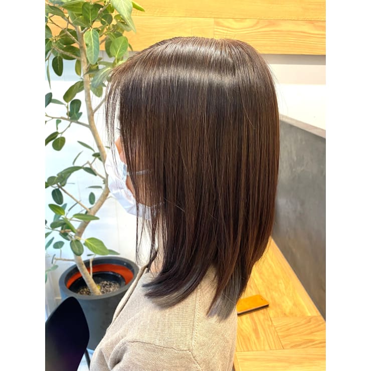 大人ボブ インナーカラー 30代 ４０代 ５０代 Visco Kobe ヴィスコ コウベ のヘアスタイル 美容院 美容室を予約するなら楽天ビューティ