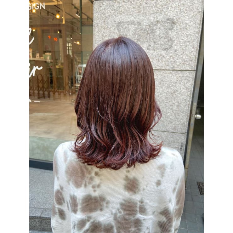 ブリーチなし ピンクブラウン Gif Hair 梅田茶屋町店 ギフヘアー のヘアスタイル 美容院 美容室を予約するなら楽天ビューティ