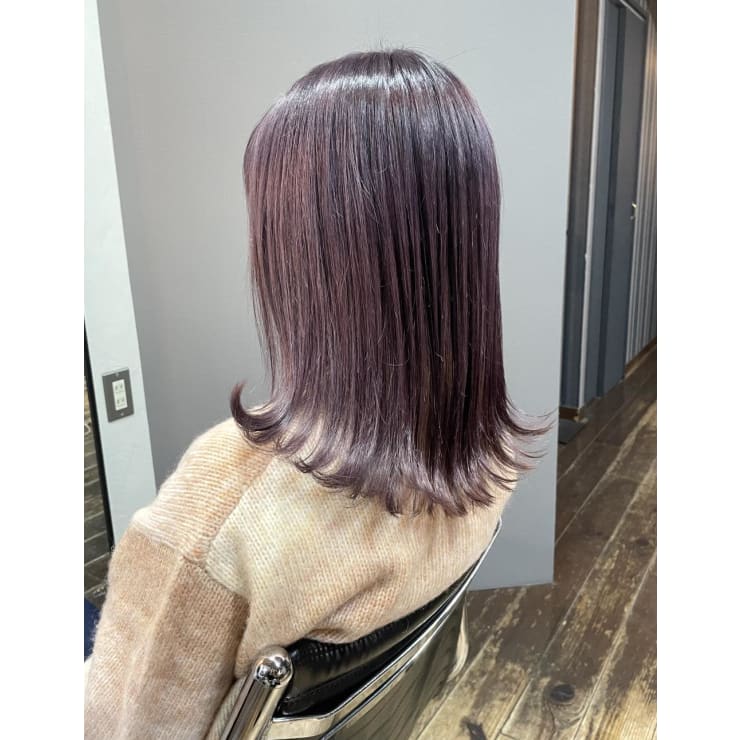 ダークバイオレット ラベンダーカラー Hair Make Egerie ヘアアンドメイクエジェリ のヘアスタイル 美容院 美容室を予約するなら楽天ビューティ