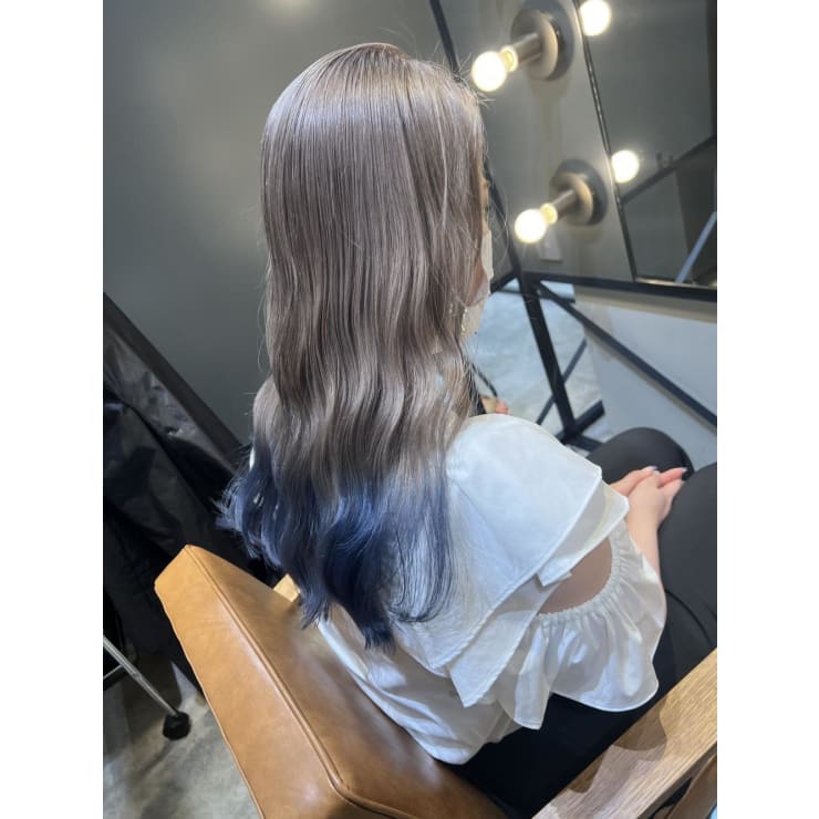 ホワイトカラー 裾カラー Gif Hair 梅田茶屋町店 ギフヘアー のヘアスタイル 美容院 美容室を予約するなら楽天ビューティ