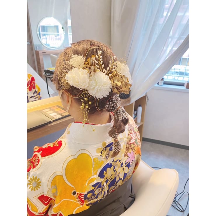 成人式 華やか水引アレンジ | ヘアセットサロンLaLa rOomo STUDIO(ヘア