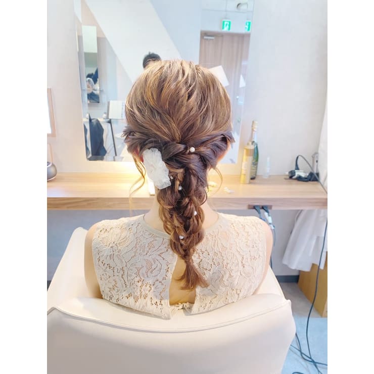 ラプンツェル風編み下ろしヘア | ヘアセットサロンLaLa rOomo STUDIO