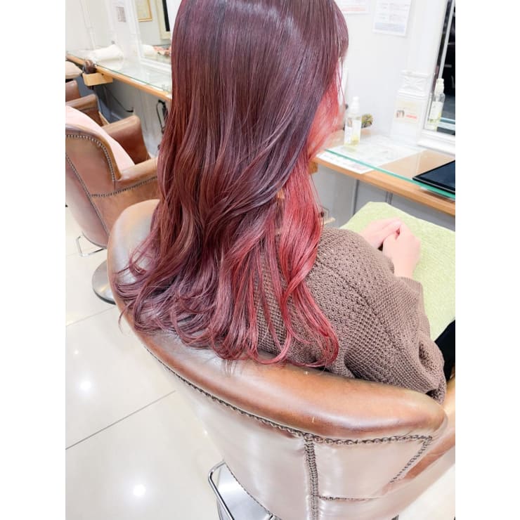 チェリーレッド×チェリーピンク インナーカラー【横浜】 | Neolive aim