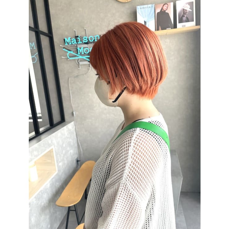 アプリコットオレンジ◎マッシュショート | mood kanazawa(ムード
