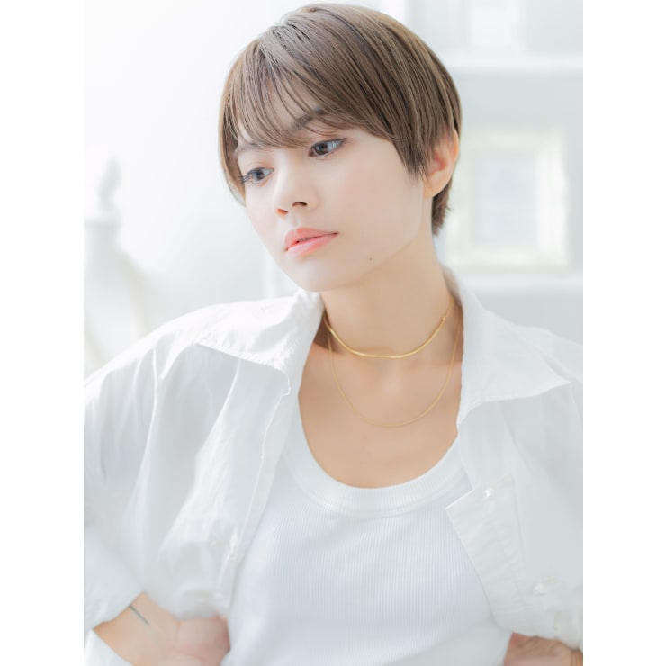 アシンメトリーナチュラルマッシュショート ボーイッシュ女子 | COVER