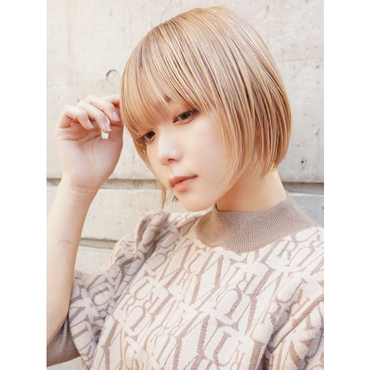 La fith】ミニボブ×ハイトーンカラー | La fith hair lino 三宮店