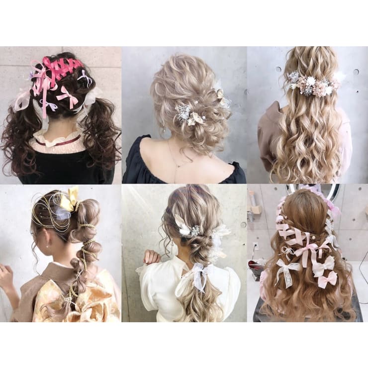 ハイクオリティ☆】セット専門のプロの技でヘアセットやメイク