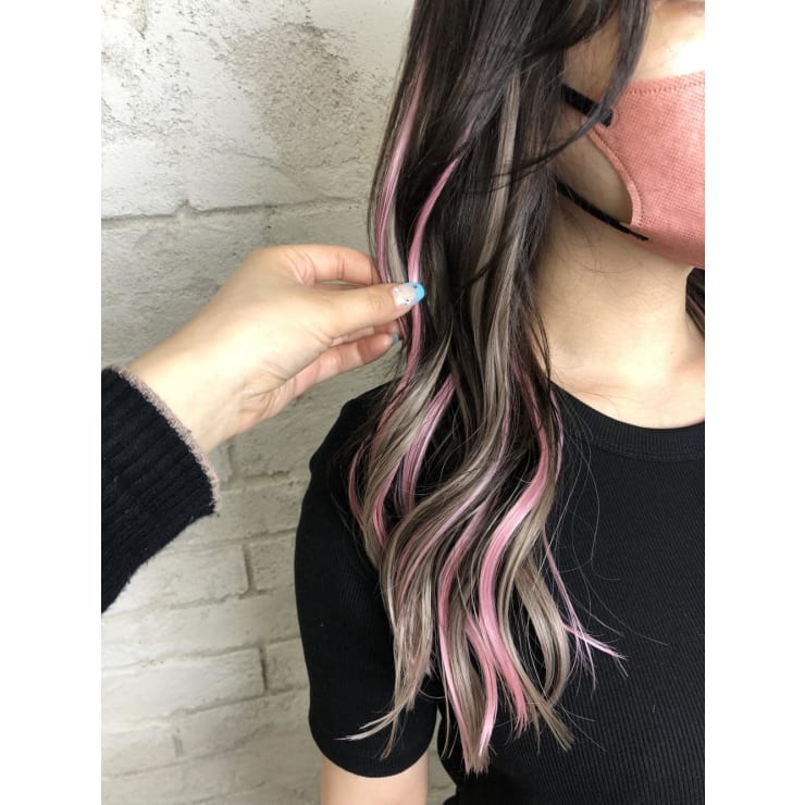 エクステ/長さだし/ピンク/グレー/グラデーション | prize Iris 池袋