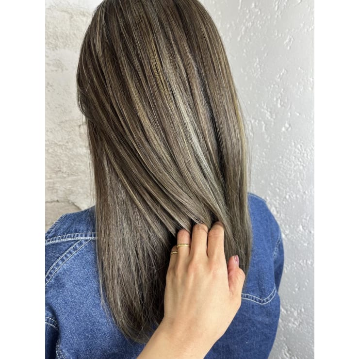 白髪ぼかしハイライトイルミナカラー | agir hair 赤羽