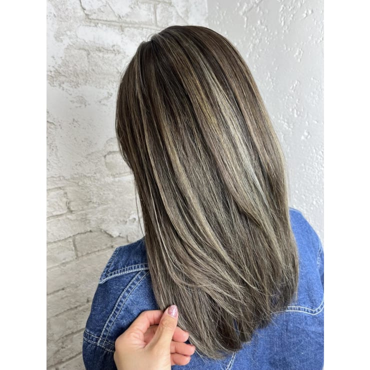 白髪ぼかしハイライトイルミナカラー | agir hair 赤羽