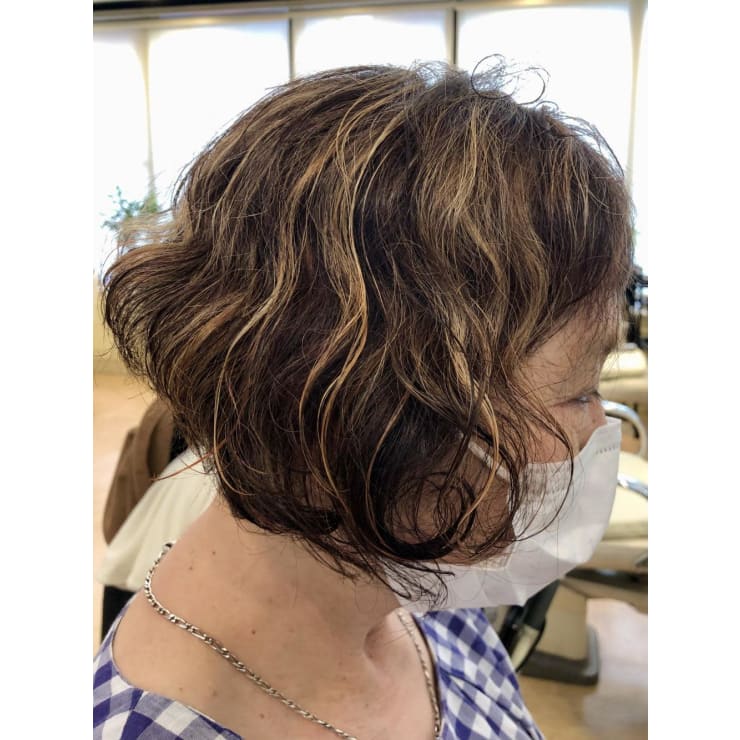 アシメショートボブ | hair&make imus MADOMOAZEL(ヘアーアンド