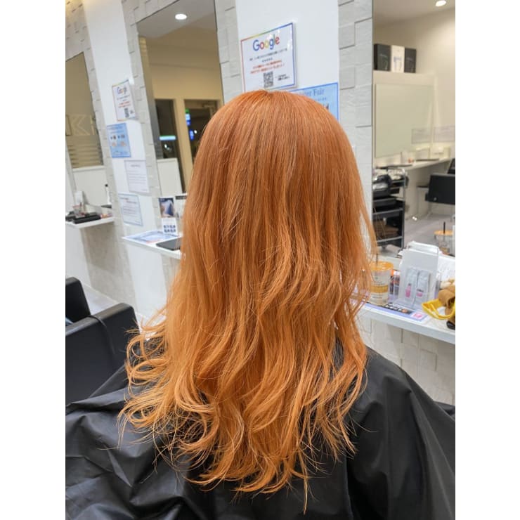 オレンジ！！ | K&K ブリーチ/ダブルカラー/プルエクステ/縮毛矯正/髪