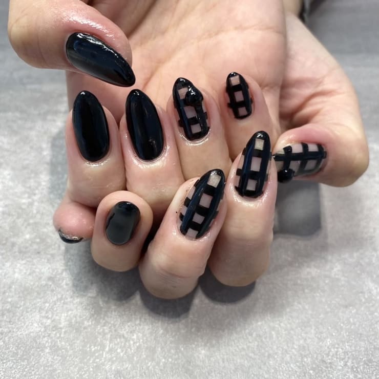 ジェル〉モードネイル⚫︎。◉ | MENARD CHAMPS BILEC Nail Salon