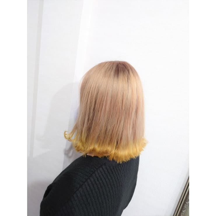 ミルクティーページ ミルクティーベージュ×裾カラー | HAIR&EYELASH CHAIN(ヘアーアンド