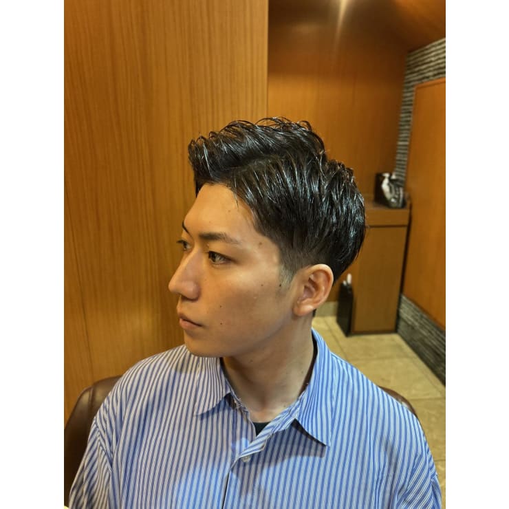 銀座 理容室 爽やかビジネスシチサンツーブロ刈り上げ | ヘアーモード