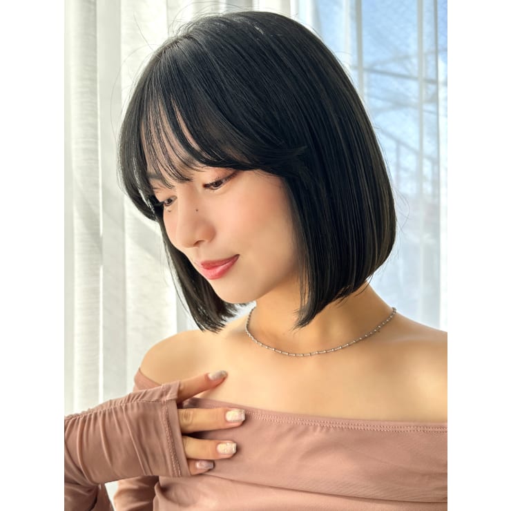 La fith】タッセルボブ×シアーブラック | La fith hair lino 三宮店(ラフィス ヘアー リノ サンノミヤテン)のヘアスタイル  | 美容院・美容室を予約するなら楽天ビューティ