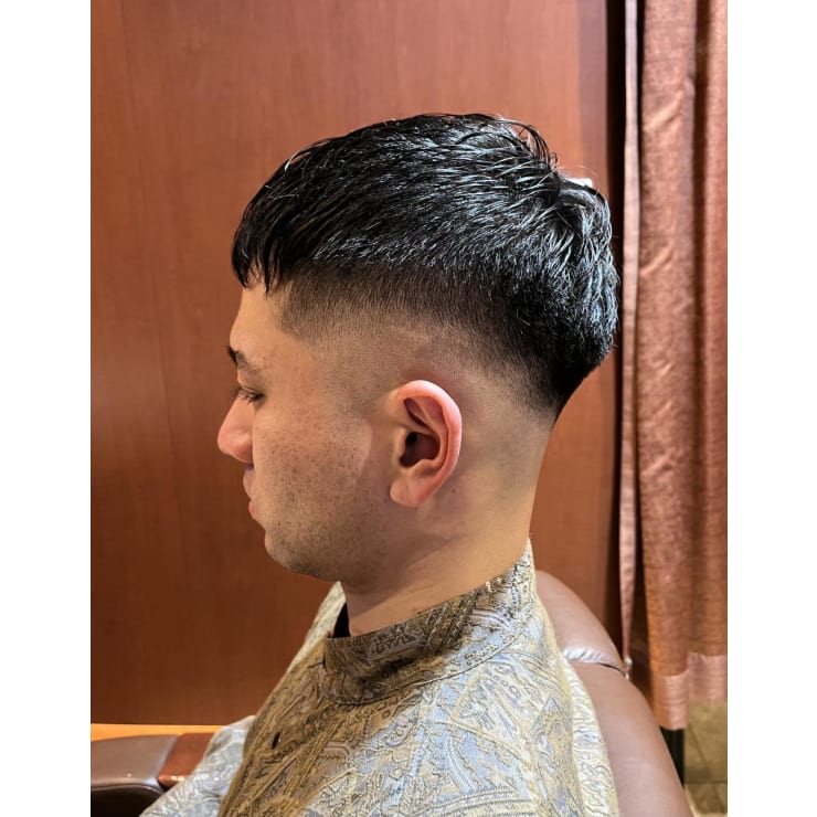 銀座 理容室 個室 フェードカット クロップ | ヘアーモードキクチ 銀座