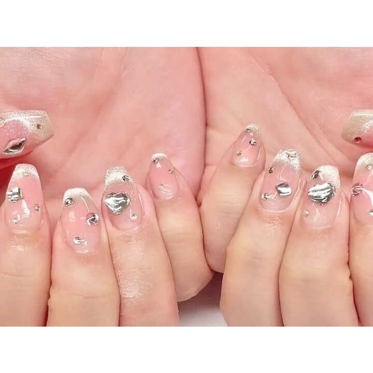 マグネットフレンチネイル | ジェルネイル専門店 NICE NAIL 大阪梅田店