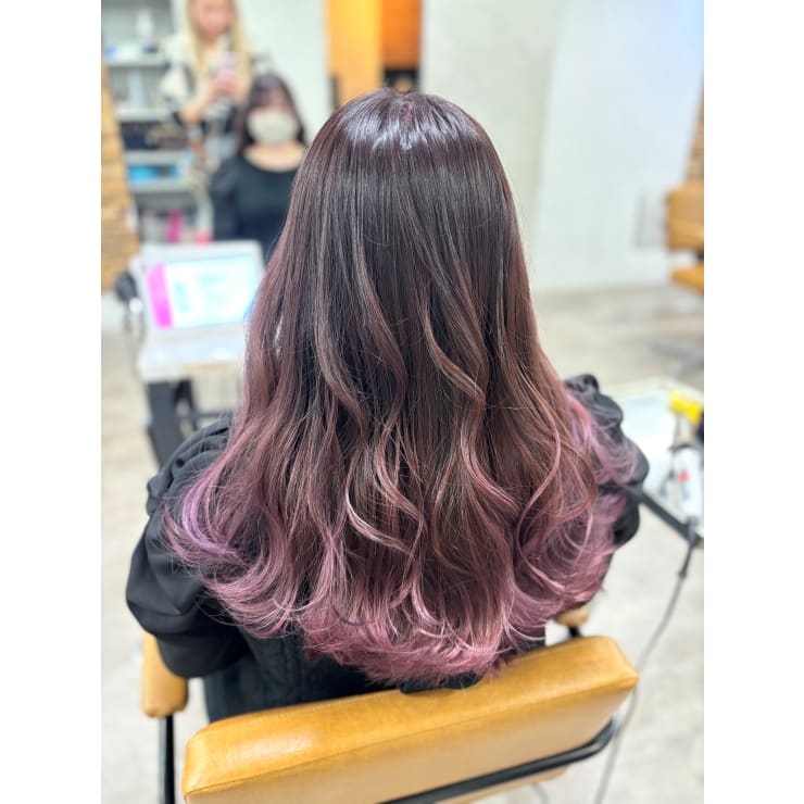 グラデーションカラー/ピンクラベンダー/ピンクブラウン/池袋 | prize