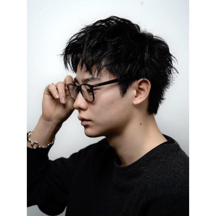 alpha 新宿】黒髪×スパイキーショート | men's salon alpha 新宿